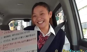 Japanese legal age teenager rides gumshoe