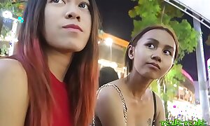 Burnish apply man closed 18yo Thai hottie with Bangkok bubble-butt contraband rides tuktuk ft. Song