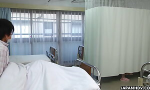 Japanese nurse, Maria Ono is sucking dick, uncensored