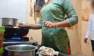 Indian hawt wife got fucked after a long time cooking in scullery