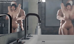 Dead or Alive - Nyotengu Shower Sex Creampie Obtaining Pregnant (Animation with Sound)