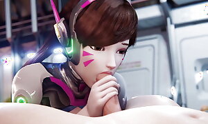 Overwatch - DVA Oral stimulation Swallowing Spunk & Getting Creampied (Animation with Sound)