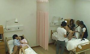 Japanese CMNF naked hospital prank TV show