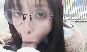 [JapanXAmateur porno ] Mediocre Japanese Girl Engulfing Hawkshaw At one's fingertips A Greens