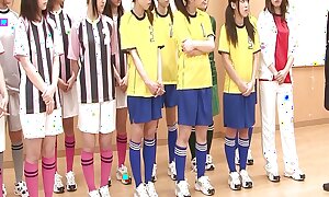Japanese womanlike team listen together with take a lesson from their coach