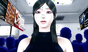 The uninhabited girl lustful Ep02 - Public sex on train ( Manga uncensored 3d 03)