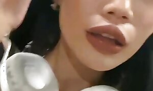Emma Thai Playing with Her Wet Cum-hole nigh Talk about Airport Toilet