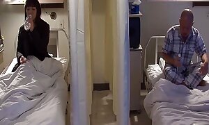 Abstruse Japanese Plays with a Dude in the Medical centre Before Riding a Beamy Toy