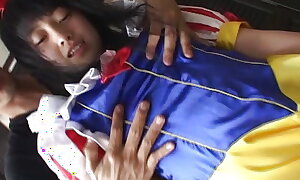 Japanese slut in Alice in wonderland costume win unfavourable
