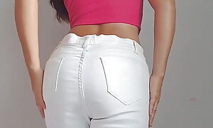 White jeans and panty streaming