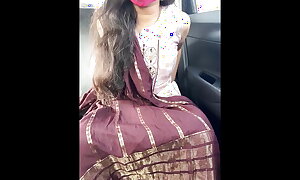 Indian Girl Aarohi pellicle request making love regarding the car.