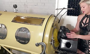 Latex gimp in the Iron Lung