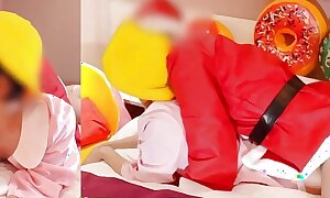 #239 Naughty Christmas Creampie down a Snug Pussy! Maternity Practice almost Santa
